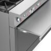 Cookline CR60-24RG-NG Natural Gas 60" Commercial Range, 6 Burners, 24" Raised Griddle & Broiler - 278,000 BTU