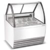 Marchia GIC-7 42” 7-Pan White Gelato Ice Cream Dipping Cabinet Display Freezer