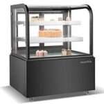 Marchia MB48-B 48" Curved Glass Refrigerated Bakery Display Case, Black