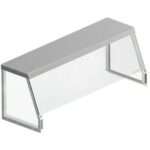 Prepline SG-1574 74" Angled Sneeze Guard for Steam Tables, Salad Bars