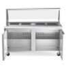 Coldline SMB60 60" Glass Mega Top Refrigerated Salad Bar with Cutting Board and Food Pans
