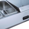 Coldline CTP60SS 60" Refrigerated Countertop Salad Bar, Stainless Steel Topping Rail, 6 Pans