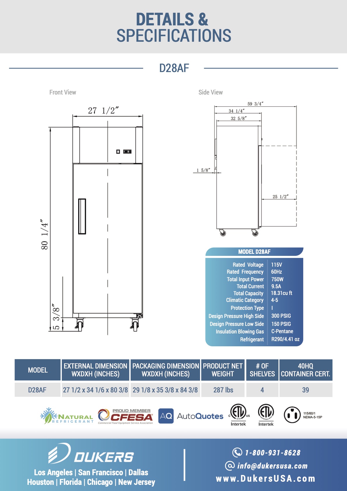 Coldline C35F 40 Double Solid Door Reach-In Freezer - 35 Cu. Ft