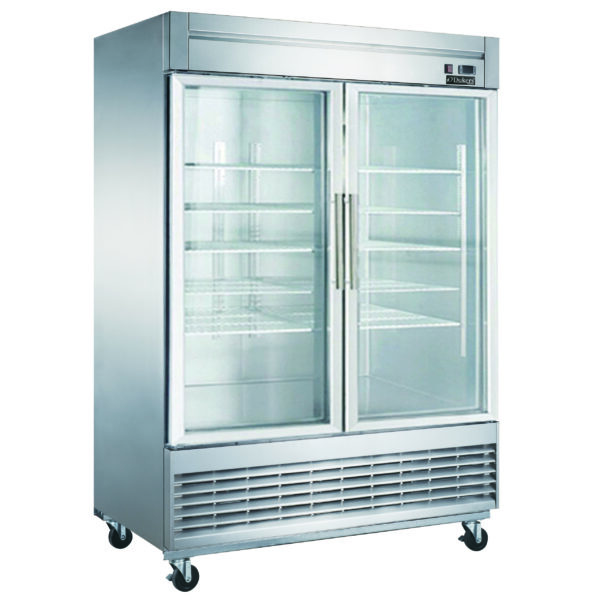 D55R-GS2 Bottom Mount Glass 2-Door Commercial Reach-in Refrigerator