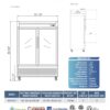 D55F-GS2 Bottom Mount Glass 2-Door Commercial Reach-in Freezer