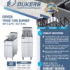 DCF3-NG Natural Gas Fryer with 3 Tube Burners