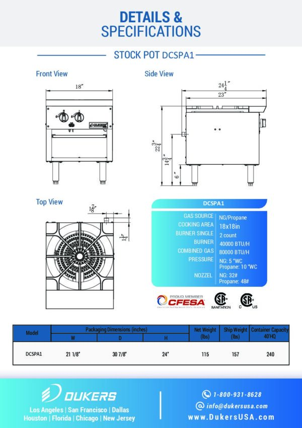 DCSPA1 Stock Pot Range