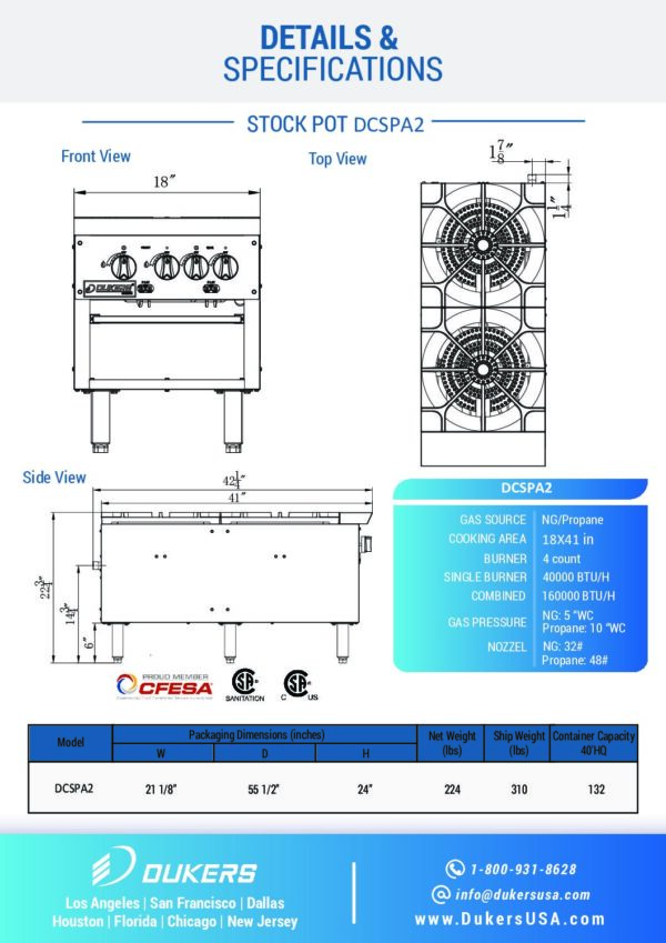 DCSPA2 Stock Pot Range