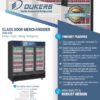 DSM-68SR Commercial Glass Sliding 3-Door Merchandiser Refrigerator