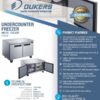 DUC48F 2-Door Undercounter Freezer in Stainless Steel