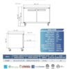 DUC48F 2-Door Undercounter Freezer in Stainless Steel