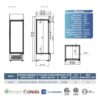 LG-430 Commercial Single Swing Door Glass Merchandiser Refrigerator