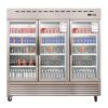 3 Glass Door Commercial Refrigerator 72 Cu.ft Stainless Steel Reach in Upright Merchandiser