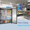 Commercial Refrigerator Freezer Combo 2 door 36 Cu.ft Reach in Solid door Upright Fridge Freezer Combination