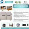 WESTLAKE 60" W 2 Door Refrigerator Sandwich & Salad Prep Table Commercial Mega Top Refrigerator